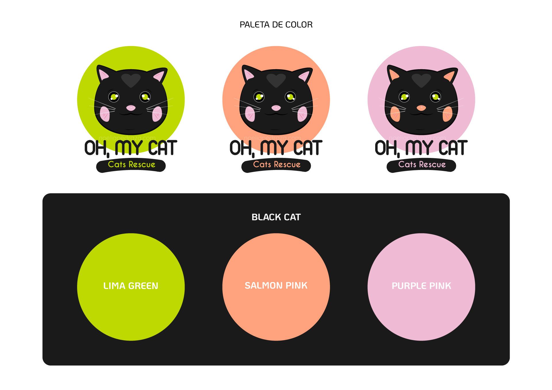Paleta de colores Branding de gatos